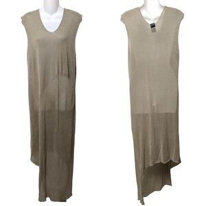 SERIE NUMERICA Linen Multi Knit Lagenlook Asymmetrical Dress S